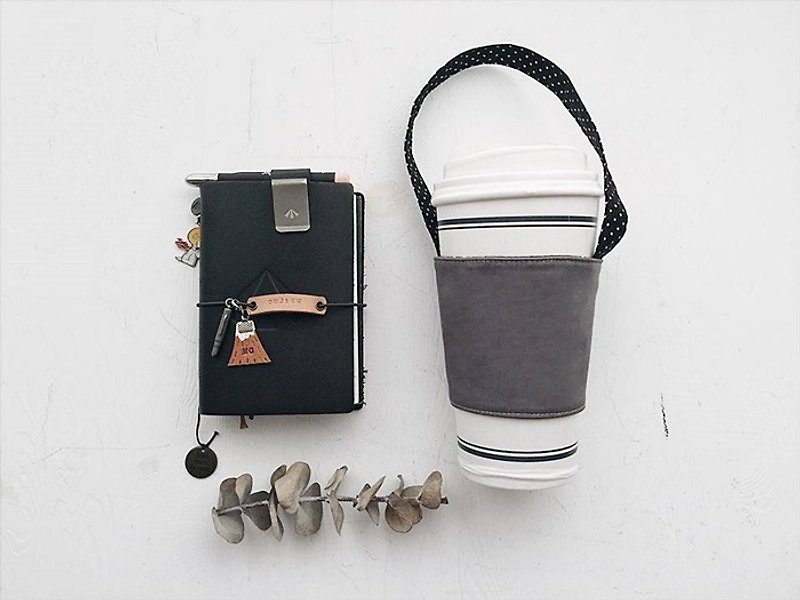 Nina Chen custom. 2 cup sets - Beverage Holders & Bags - Cotton & Hemp Gray