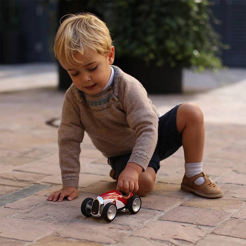 France Baghera Exquisite Toy Retro Small Sports Car-Red and White - ของเล่นเด็ก - พลาสติก 