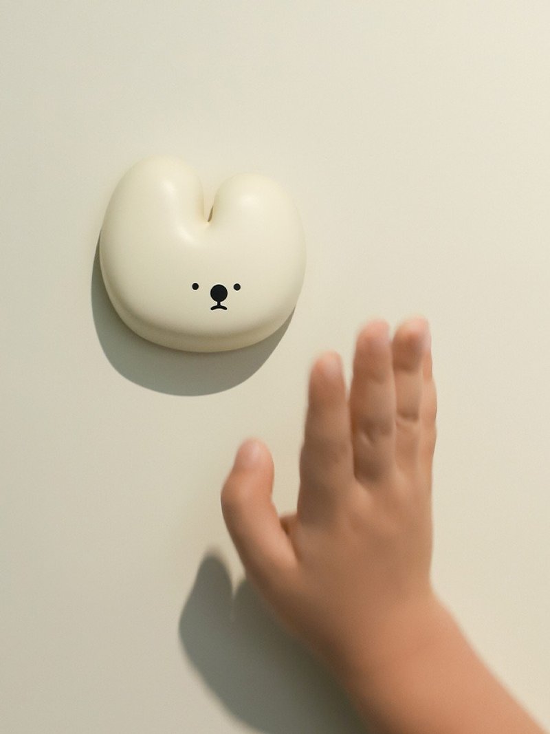 Rabbit doorbell is cute, wireless, self-generating, no wiring, no drilling, ready to install and use - Other - Plastic White