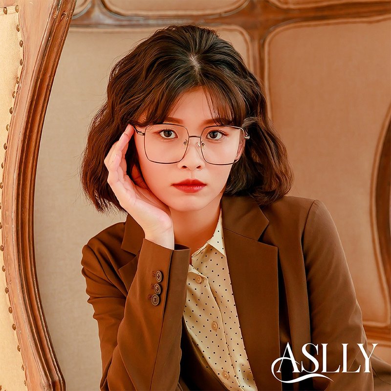 ASLLY Silver frame classic retro blue light filter glasses - Glasses & Frames - Other Metals Silver