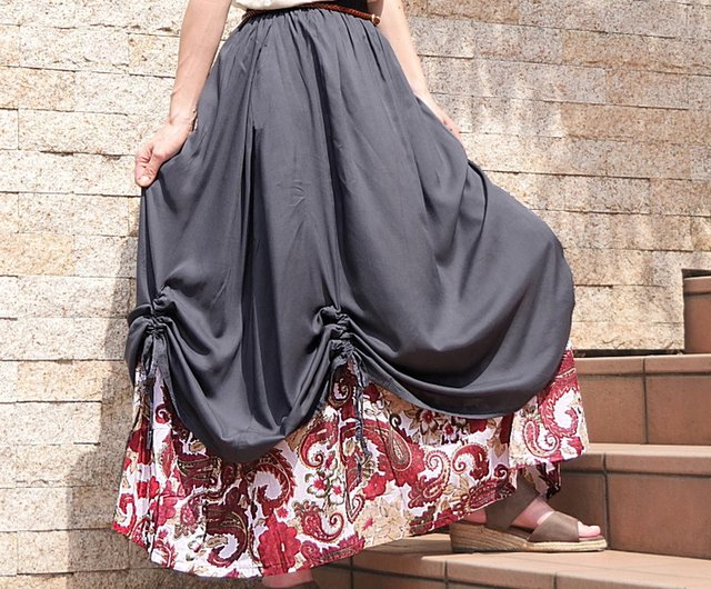 Layered ethnic skirt hotsell