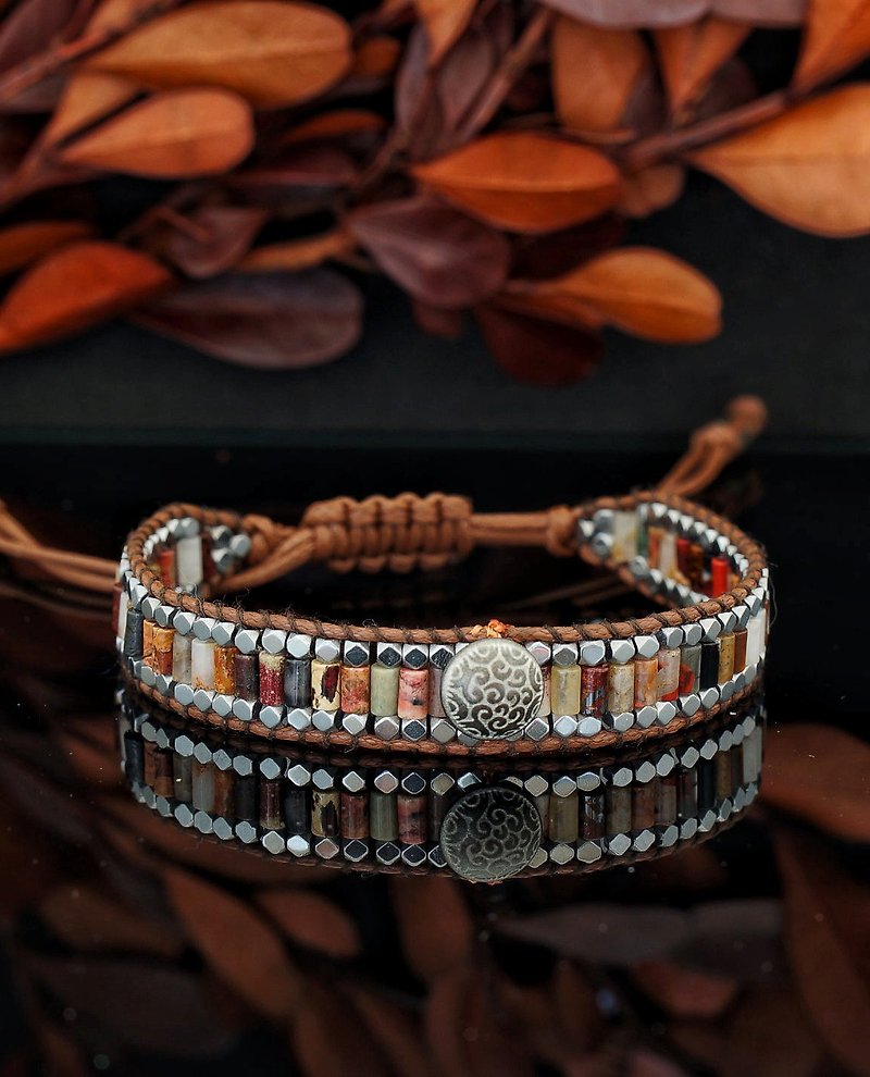 Handmade Ocean Stone Bracelet - Bracelets - Semi-Precious Stones 