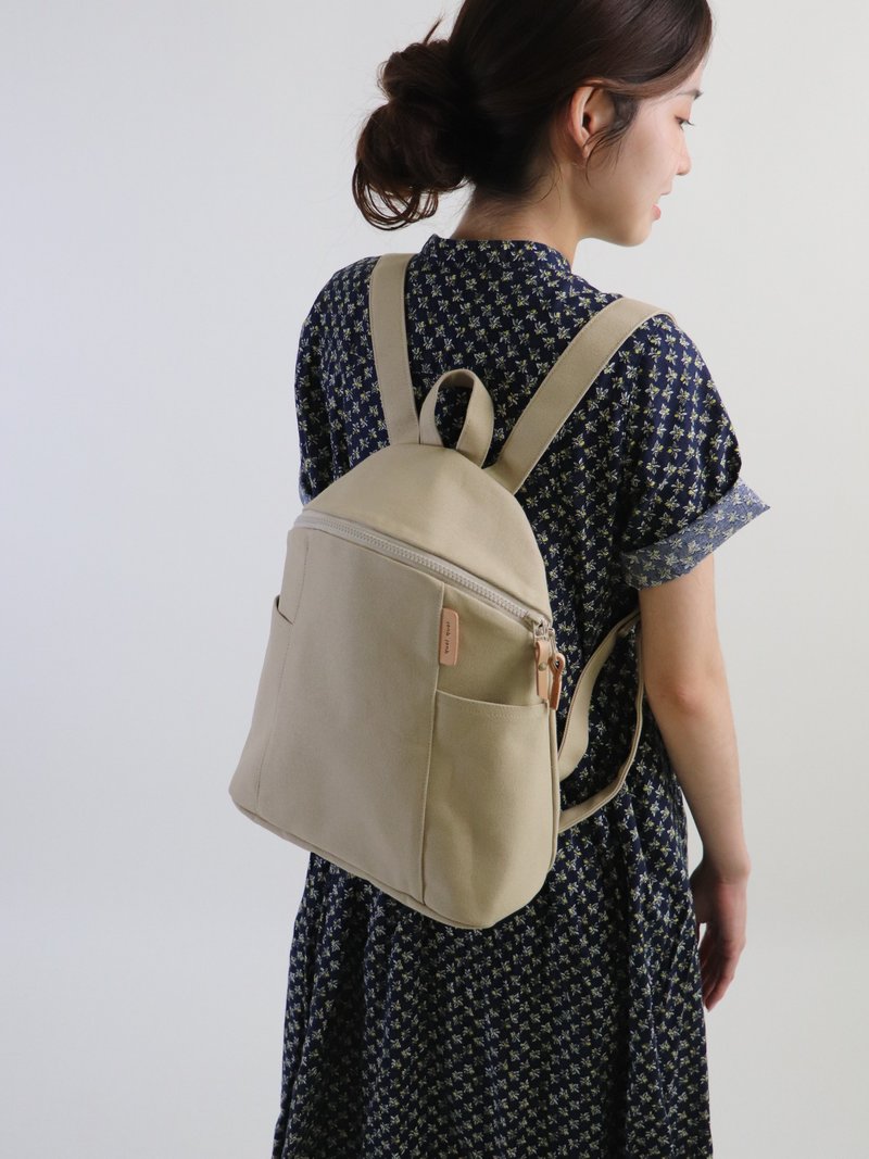 Moriho Backpack - Japanese Canvas / Backpack - Backpacks - Cotton & Hemp Khaki