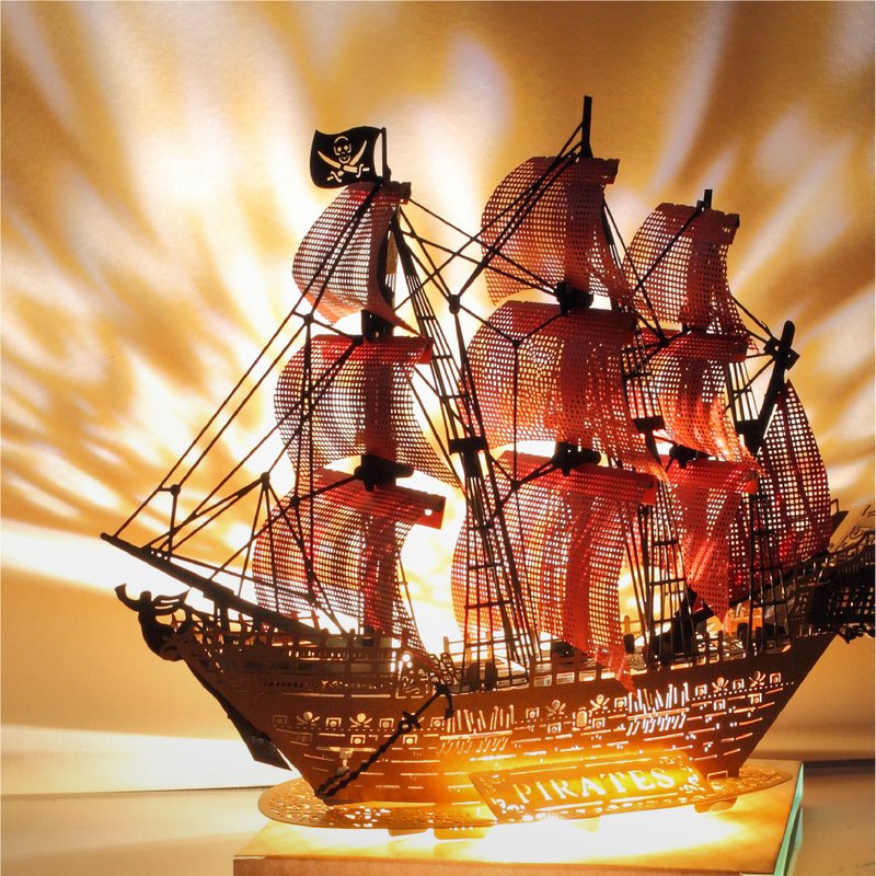 Pirate Ship - POSTalk Light Model (LM-40) - งานไม้/ไม้ไผ่/ตัดกระดาษ - วัสดุอื่นๆ หลากหลายสี