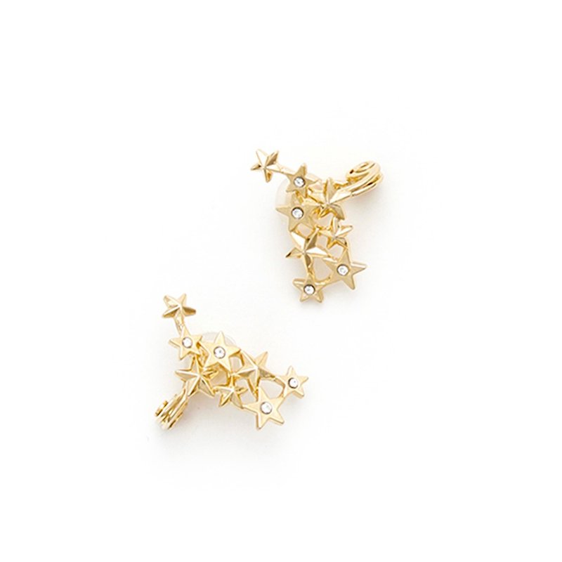 [JewCas] Estrella Earrings / JC2350 (air ear clip) - Earrings & Clip-ons - Other Metals 