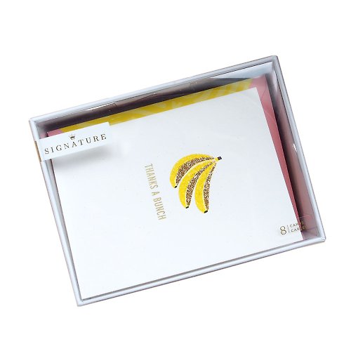 205剪刀石頭紙 盒卡-送你一串感謝香蕉 8入【Hallmark-SGN手工卡片 無限感謝】