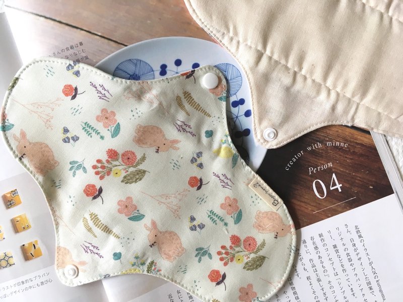 森うさぎ布生理用ナプキンシングルエントリー - その他 - コットン・麻 ホワイト