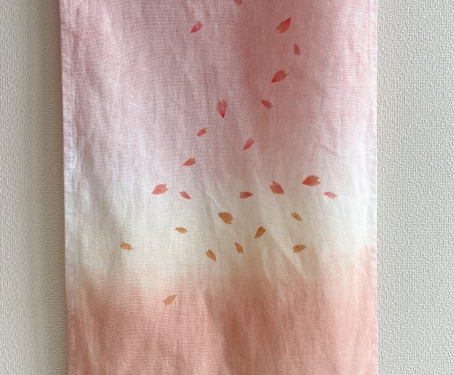 日本製 桜散る Sakura Tapestry cherry blossom Mud dyed 泥染