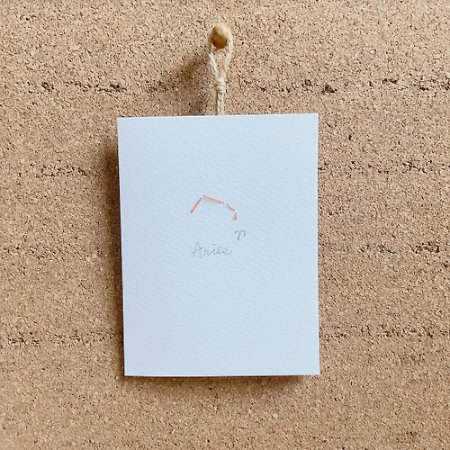 Amber 牡羊座 生日手工縫圖卡片