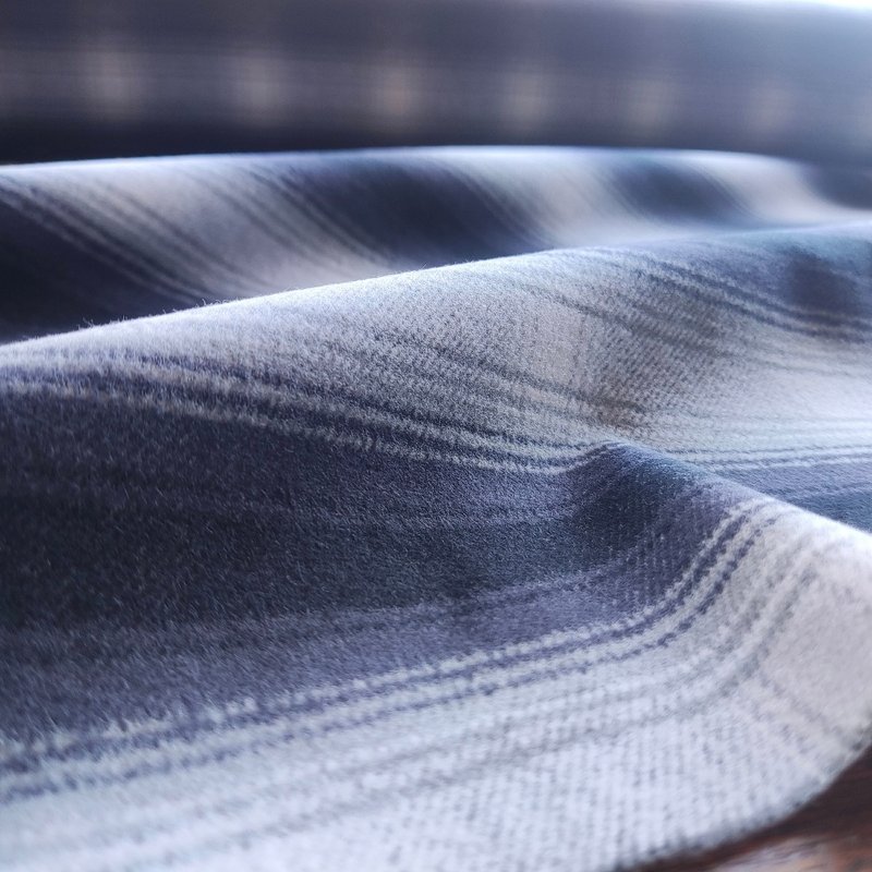 Nebula gray coarse brushed cotton twill - gradient plaid - Knitting, Embroidery, Felted Wool & Sewing - Cotton & Hemp Gray