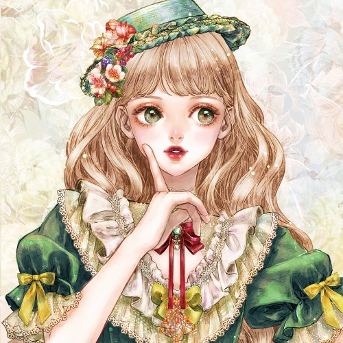 Cream Peach , Orgel melody Bird series Monk parakeet Stickers (8color)