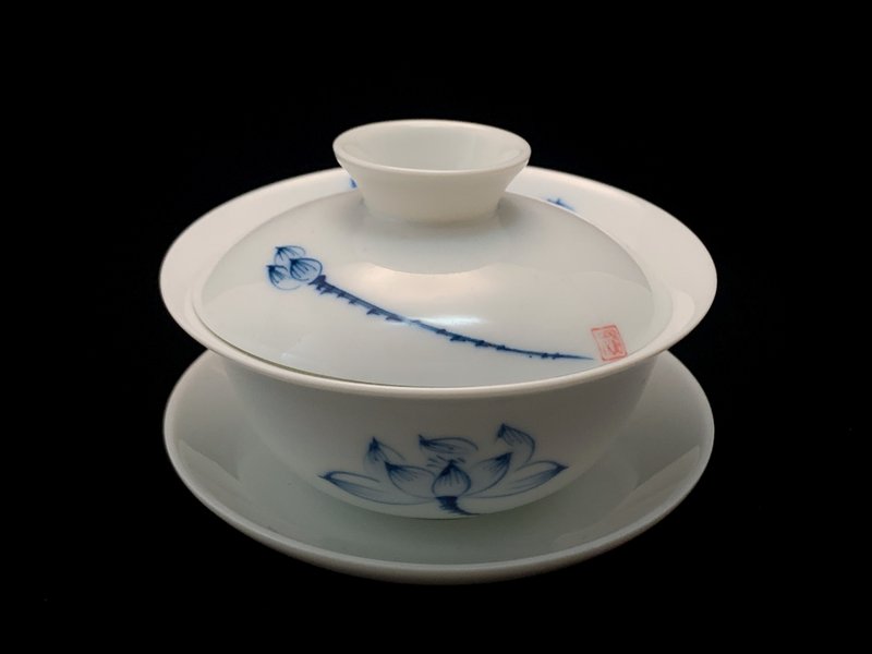 【手繪蓋碗】古色古香 / 渾厚出湯 - 茶壺/茶杯/茶具 - 瓷 白色