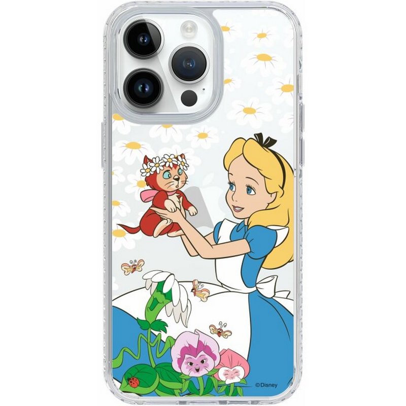 愛麗絲夢遊仙境 iPhone16 Samsung S25 氣墊標準防摔鏡面手機殼 - 手機殼/手機套 - 塑膠 多色