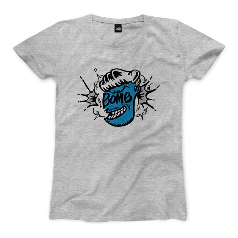 Mr.BOMB - Deep Heather Gray - Women T-shirt - Women's T-Shirts - Cotton & Hemp Gray