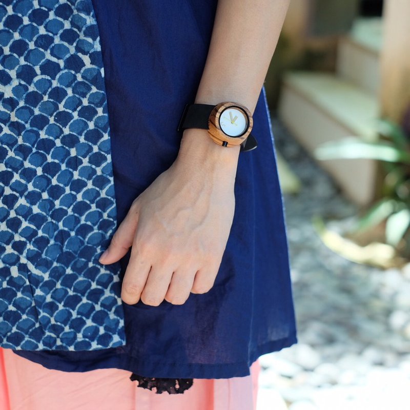 Lima Watch Pagi Zebra Black - 女錶 - 木頭 
