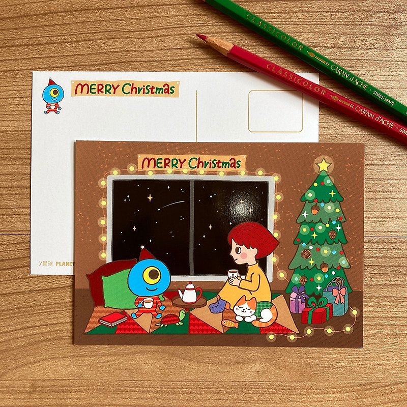 y planet_Christmas card starry sky style - Cards & Postcards - Paper Red