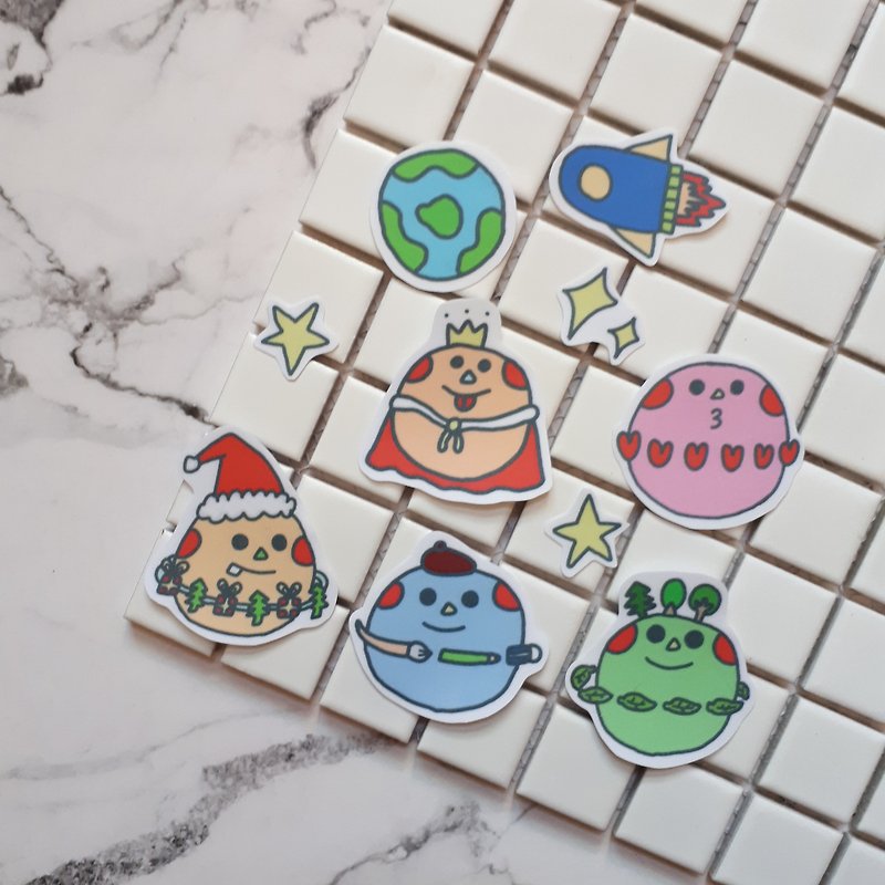 【CHIHHSIN Xiaoning】Planet Stickers - Stickers - Paper 