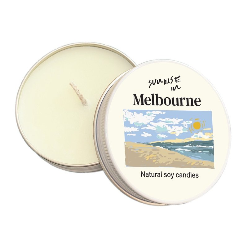 Summerstuff.marine - SOY WAX CANDLES กลิ่น SUNRISE IN MELBOURNE (60 g) - 香氛蠟燭/燭台 - 蠟 白色