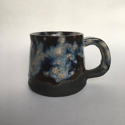 Reiter Crafts Blue and black galaxy glazed stoneware mug