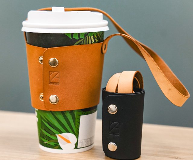 Leather beverage cup bag/handbag/environmental cup cover