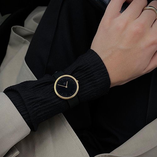 Maven Watches 台灣官方店 Friday MN 28 mm 黑色皮帶 瑞士機芯 藍寶石防花玻璃 MAVEN 手錶