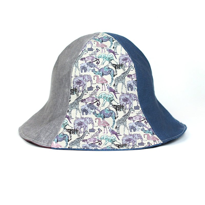 Hand-made double-sided design hat  - Hats & Caps - Cotton & Hemp Purple