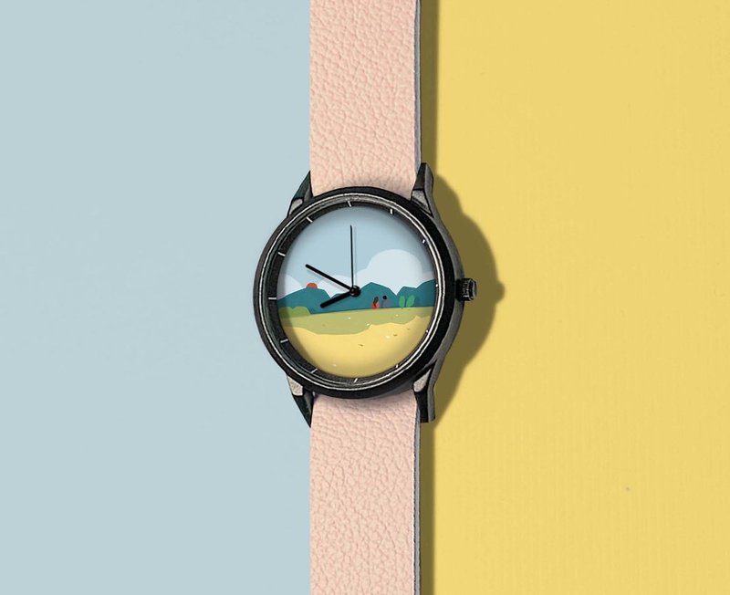 【Illustration Watch】Good time with you 【Love story4】 - Men's & Unisex Watches - Other Metals Multicolor