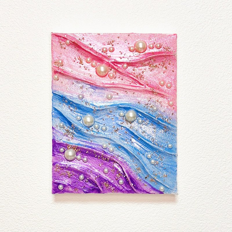 原画 オリジナル 絵画 アクリル画 ぱすてる18×14cm - 海報/掛畫/掛布 - 其他材質 粉紅色