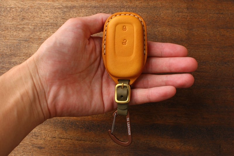 Tea Leather Honda Car Key Cover HONDA CRV FIT City HRV ODYSSEY Customized - ที่ห้อยกุญแจ - หนังแท้ 