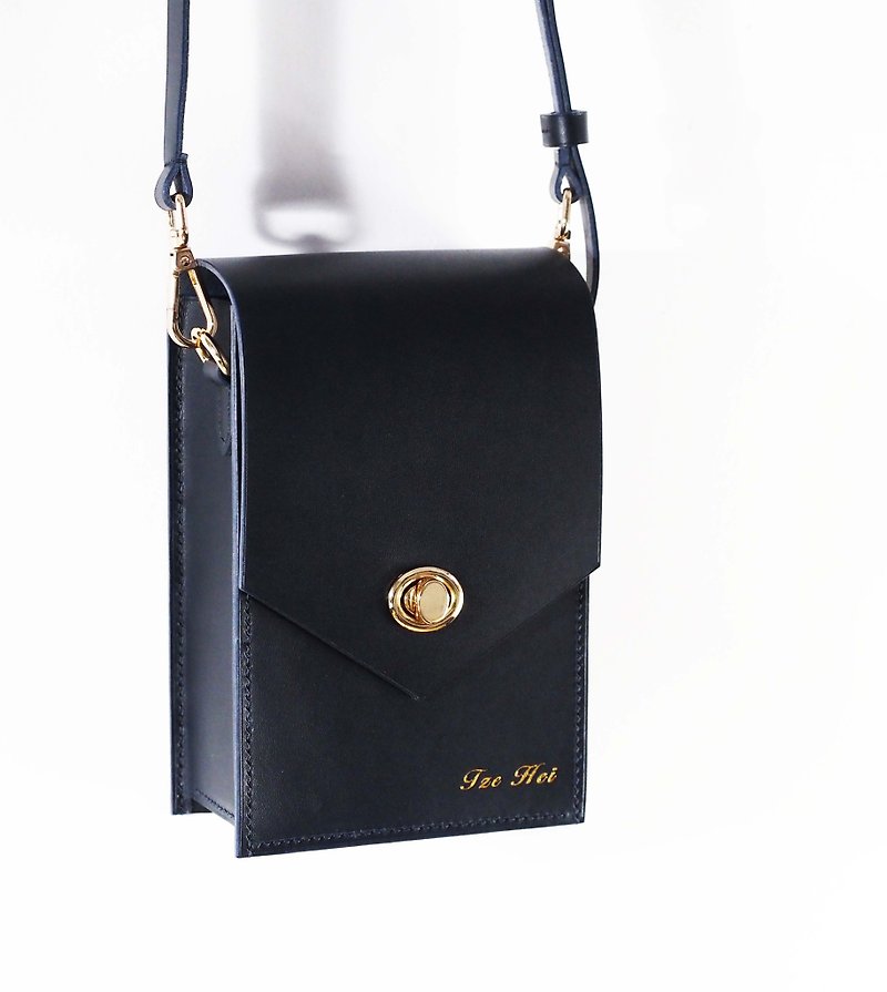 Handmade leather boutique MailBox M size crossbody bag/crossbody/portable small bag with hot stamping - กระเป๋าแมสเซนเจอร์ - หนังแท้ หลากหลายสี