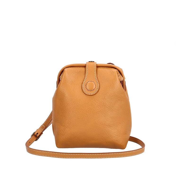 Toyooka Atelier nuu parcel Dulles clutch camel - Messenger Bags & Sling Bags - Genuine Leather Khaki