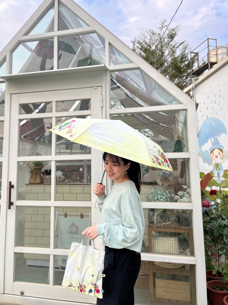 Spring God's Psalm Automatic Umbrella | With Small Carry Bag | 21 Inch | Taiwan Fumao Umbrella Cloth (Sunscreen / Anti-UV / Windproof) - Umbrellas & Rain Gear - Waterproof Material Multicolor