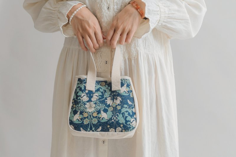 印花 兩用包 花布 肩背包 手提包 旅行 交換禮物 - 側背包/斜孭袋 - 棉．麻 多色