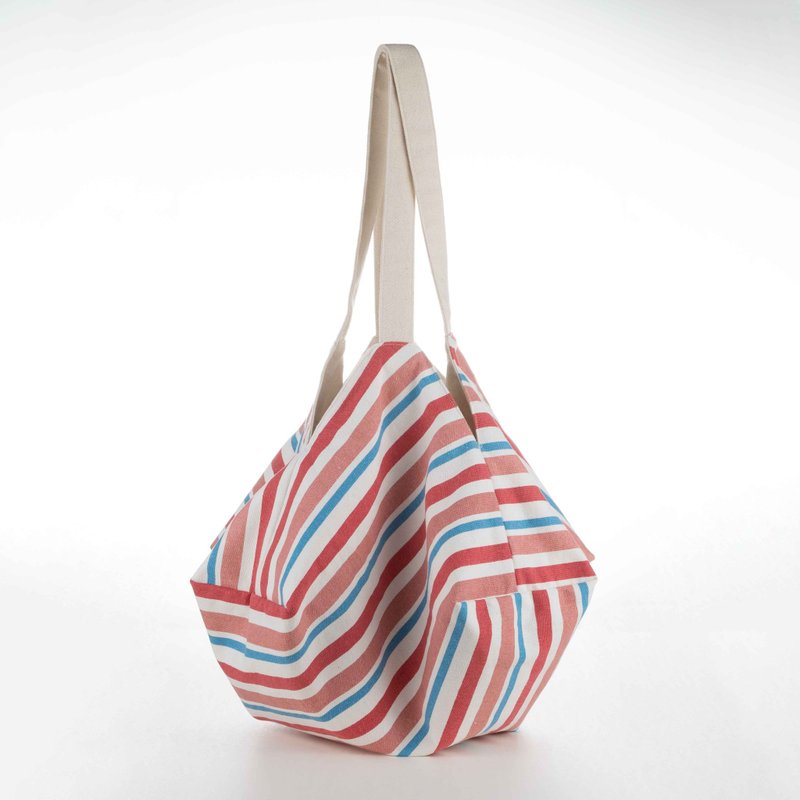 Origami Reversible Canvas Tote: Handcrafted Eco Bag for Stylish Shoppin - Other - Cotton & Hemp White