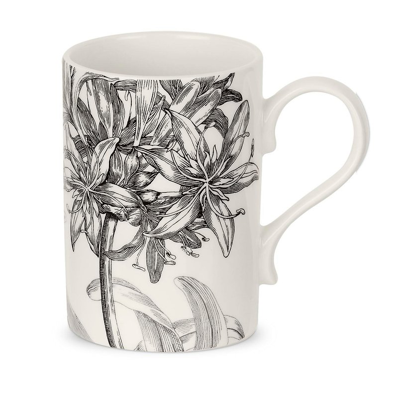 Agapanthus 優雅百子蓮系列-0.34L馬克杯 - 咖啡杯 - 瓷 白色