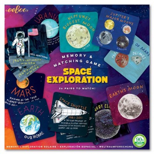 eeBoo 臺灣總代理 eeBoo 記憶遊戲 - Space Exploration Matching Game 太空探險