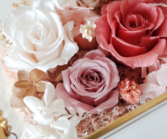 プリザーブドフラワーボックス ガラス製フラワーボックス