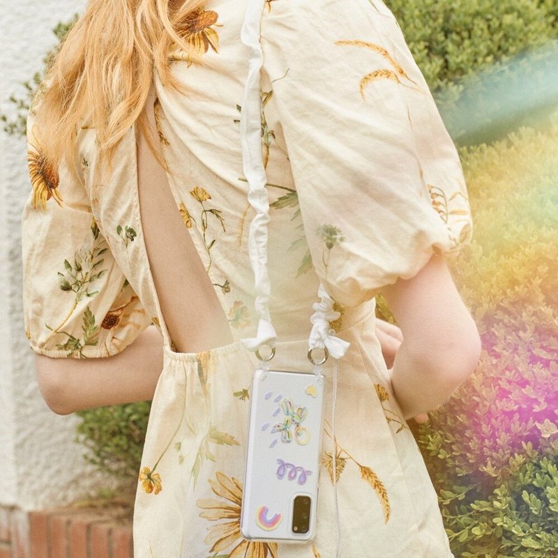 STRPシュシュストラップ電話Case_Clear印刷を追加 - スマホケース・カバー - その他の素材 