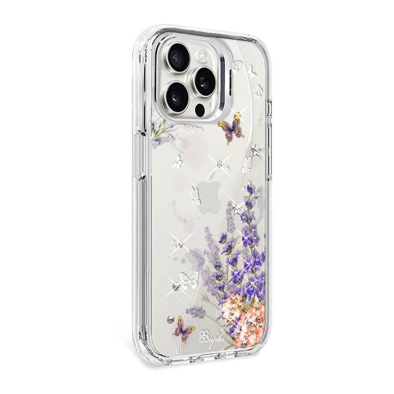 iPhone 全系列 防震雙料隱形立架水晶彩鑽手機殼-普羅旺斯 - 手機殼/手機套 - 其他材質 多色