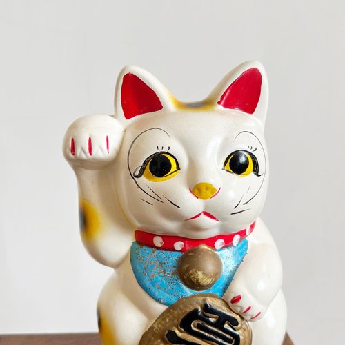 招き猫右手約33cm 昭和レトロ11 招き猫右手約33cm 昭和レトロ11