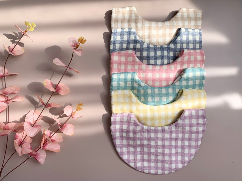 Classic Plaid Bib Pocket Bib Moon Ceremony - ผ้ากันเปื้อน - ผ้าฝ้าย/ผ้าลินิน 