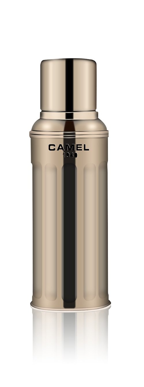 CAMEL 駱駝牌 駱駝牌 450ml 玻璃膽真空保溫瓶不銹鋼鍍金屬外殼 | 光黑色 122GA