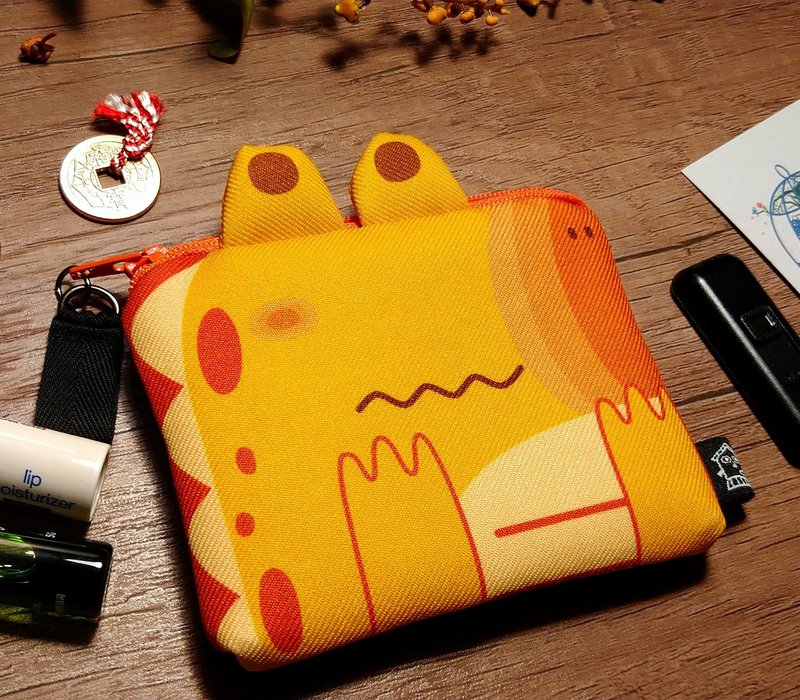 Shaped Coin Purse-[Little Yellow Crocodile] - กระเป๋าใส่เหรียญ - เส้นใยสังเคราะห์ 