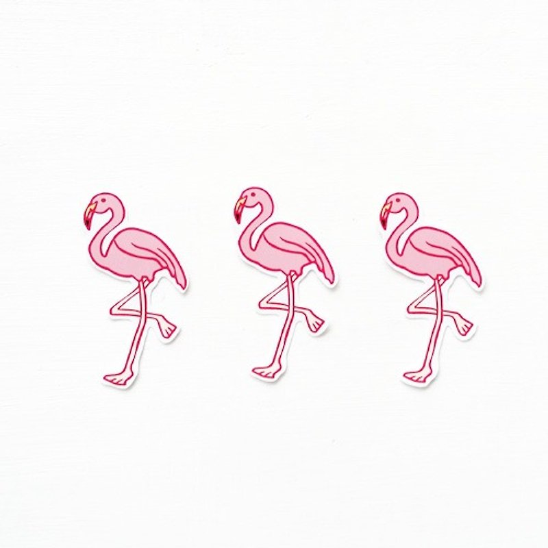 1212 design fun funny stickers waterproof stickers everywhere - flamingo - สติกเกอร์ - วัสดุกันนำ้ สึชมพู