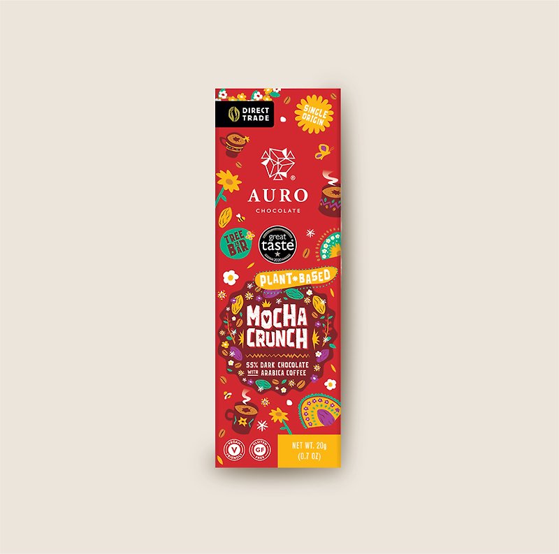 AURO 55% Dark Chocolate - Crispy Mocha Flavor (20g) - Chocolate - Other Materials 