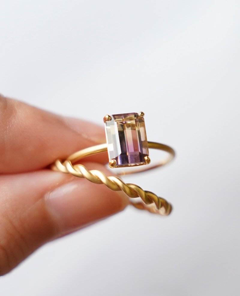 K18 Ametrine(アメトリン) Ring - 戒指 - 其他金屬 紫色