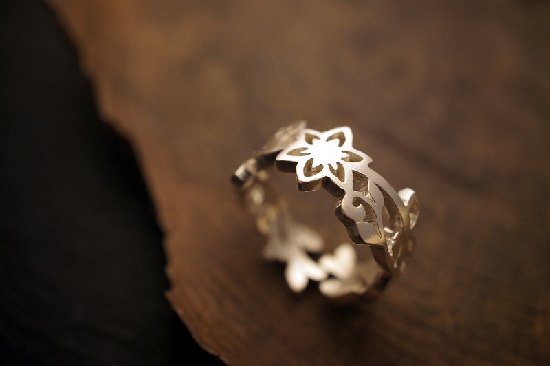 925 Sterling Silver Floral Ring (R58) - General Rings - Sterling Silver Silver