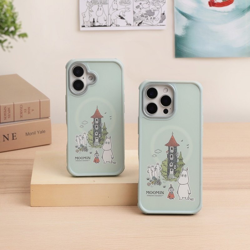 Moomin手機殼iPhone 16全系列防摔手機殼-姆明 超強磁吸透明殼 - 手機殼/手機套 - 其他材質 
