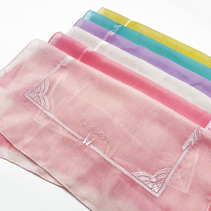 Classic Elegant Embroidered Handkerchief Square Scarf-3pcs - Handkerchiefs & Pocket Squares - Cotton & Hemp Multicolor