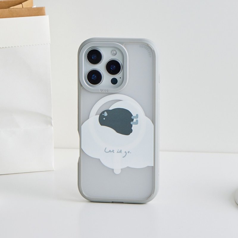 來點動物躺平烏鴉極光霧透MagSafe iPhone手機殼 - 手機殼/手機套 - 塑膠 多色